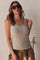 Silver Thread Tank Top 2320  | Beige | Top fra Atelier C