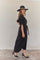 Pacific Dress | Schwarz | Oversize-Kleid mit Bindebändern von Statebird