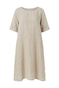 Pure Linen Dress | Beige | Kjole fra Atelier C – nedsat