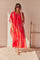 Serengeti Sun Dress | Red | Tiedye Kaftan kjole fra Statebird
