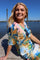Pam Bluse | Blaugold Marmor | Bluse von Liberté
