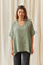 Fiorella Linen V-neck | Kaki | French Laundry