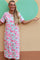 Alma Tshirt Dress | Mint Pink Flower | Kjole fra Liberté
