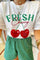 Fresh Cherry Tee | Weiß | T-Shirt von Avery