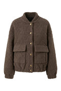 Remy Teddy Bomber Jacket | Dark Brown – nedsat