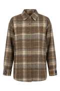 Amora Embroidered Flannel Shirt | Brown – nedsat