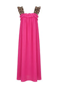 Leopard Strap Dress | Fuchsia – nedsat