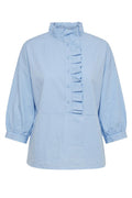 Domi Rüschenhemd | Blau | Hemd von Atelier C – nedsat