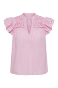 Hazel Ruffle Shirt | Pink – nedsat