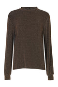 Katty Ls Blouse | Black. Gold