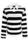 Polo Ls Shirt | Schwarz Creme Streifen | Bluse von Liberté
