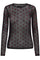 Mesh Ls Tshirt | Schwarz Rot Flock Herz | Bluse von Liberté