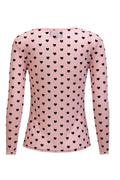 Mesh Ls Tshirt | Rose Black Flock Heart | Bluse fra Liberté – nedsat