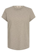 Campa O-SS Stripe Tee  | Burnt Olive | T-Shirt fra Mos Mosh