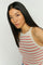 Imanja Caliz Stripe Knit Top | Spicy Orange | Strik fra Mos Mosh