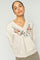 Cosette V-LS Spring Sweatshirt | Ecru | Bluse fra Mos Mosh