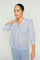 Debby Stripe Shirt | Brunnera Blue | Skjorte fra Mos Mosh