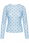 Sheer heart mesh | Sky blue – nedsat