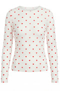 Sheer heart mesh | Ecru | Mesh bluse fra Avery – nedsat