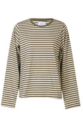 Nalia Ls Boxy Tshirt 22473 | Army Creme Stripe | Liberté – nedsat