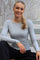 Natalia Ls Round Neck  Blouse | Grey Mel. | Bluse fra Liberté