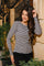 Natalia Ls Round Neck Blouse 9914 | Navy Grey Mel. Stripe | Liberté