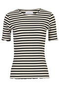 Natalia Ss Blouse | Black Creme Stripe – nedsat