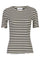 Natalia Ss Blouse | Black Creme Stripe