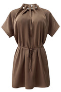 Pip SS Pearl Dress | Brown – nedsat