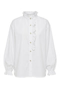 Light Cotton Frill Shirt | White – nedsat