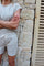 Alma U Tshirt | Sand Ivory Stripe | Tshirt fra Liberté