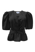 Tiki Ss Twist Blouse | Black | Bluse fra Liberté – nedsat