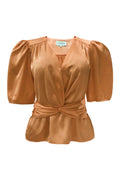 Tiki Ss Twist Blouse | Coral | Bluse fra Liberté – nedsat