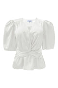 Tiki Ss Twist Blouse | Offwhite | Bluse fra Liberté – nedsat