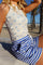 Alma Turn Top | Ivory Cobolt Shell | Top fra Liberté