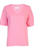 Ulla Ss Vneck Tshirt | Bubblegum | Bluse fra Liberté – nedsat