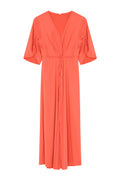Vilja Long Dress | Hot Coral | Kjole fra Gustav – nedsat