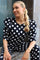 Winnie Blouse | Black White Big Dot | Bluse fra Liberté