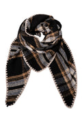 Leoni Chequered Scarf | Black | Tørklæde fra Black Colour – nedsat