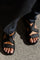 Line Cross | Schwarz | Sandalen von Woden