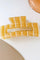Serenity Striped Hair Claw | Yellow | Hårspænde fra By Timm