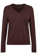 Vivi Ls Vneck Pullover | Brown | Bluse fra Liberté – nedsat