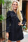 Asta V-Ausschnitt Kleid | Schwarzer Denim | Kleid von Liberté