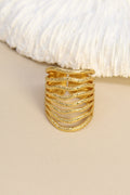 Wide hammered wave ring | Ring fra Birdsong