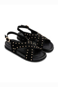 Double Crossed Sandals | Black | Sandaler fra Lazy Bear – nedsat