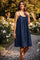 Casale short strap dress | Navy