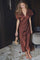 Safira V-Dress 36565 | Dark Brown | Kjole fra Co'couture