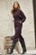 Trinny Stripe Batwing Dress 46011 | Plum | Kjole fra Co'couture