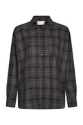 Dalma Flannel Check Shirt 171678 | Warm Grey | Neo Noir