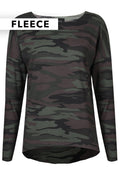 Alma Ls Top (Fleece) | Dusty Camo Dark Brown | Bluse fra Liberté – nedsat